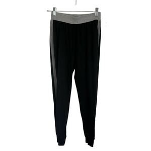 Lascana for Venus Women's Small Gray & Black Cotton Pants w/ Side Netting Detail